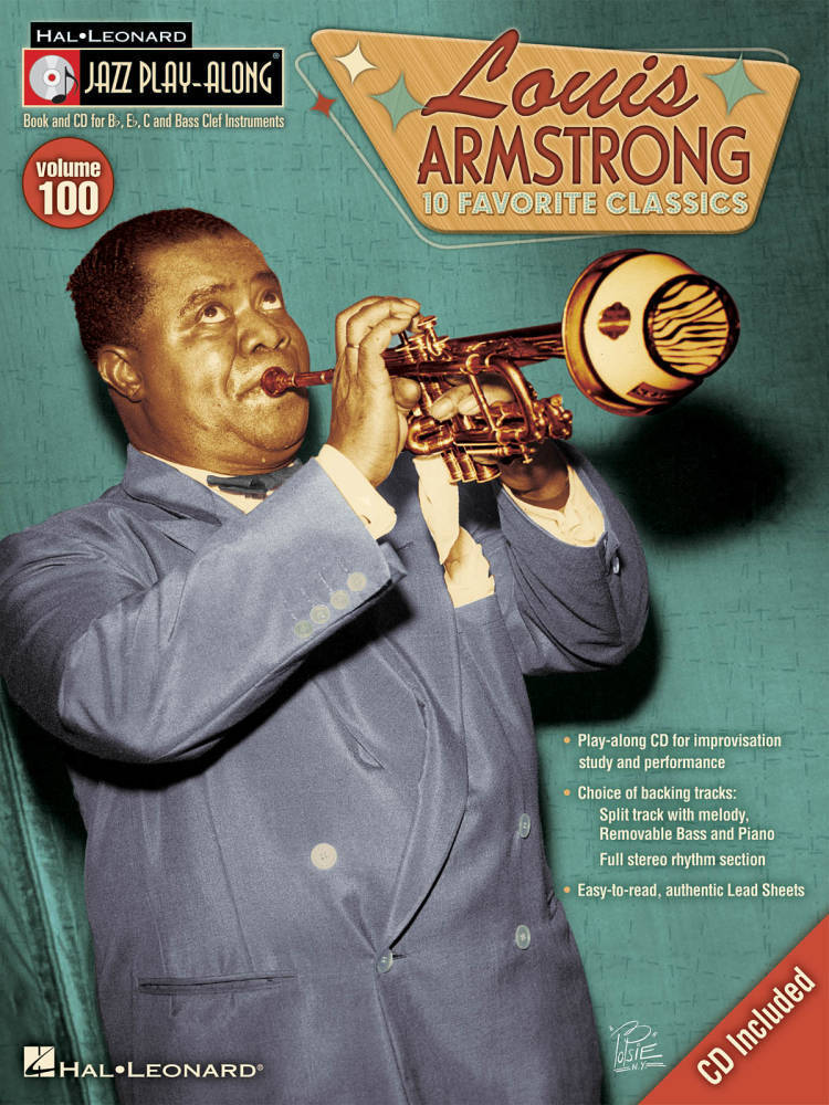 Hal Leonard Louis Armstrong: Jazz Play-Along Volume 100 - Book/CD - Long & McQuade Musical ...