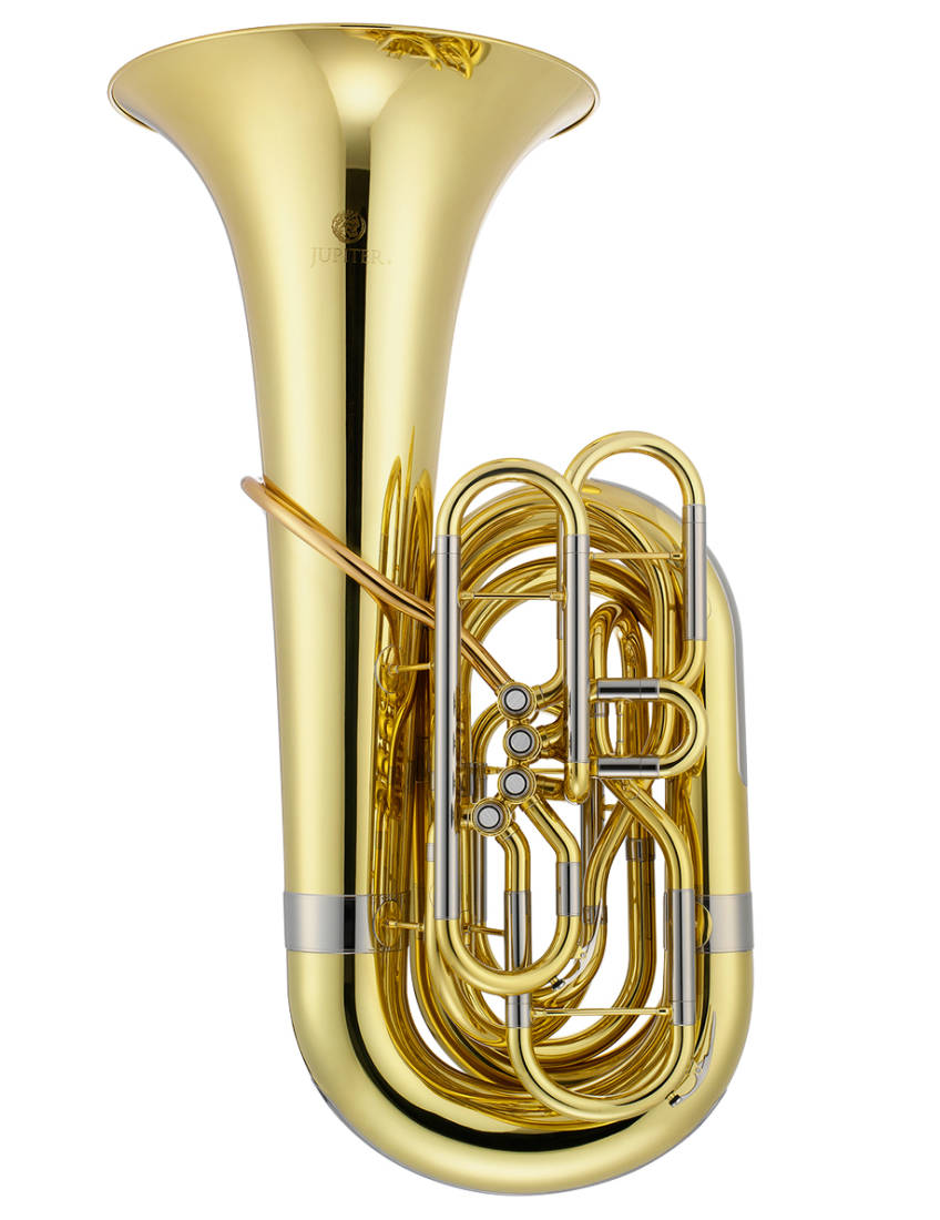 Jupiter JTU1110 4 Valve 4 4 Tuba  Lacquered Brass  W Case