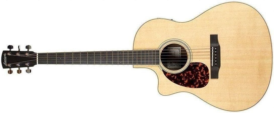 Larrivee LV-03R Lefty Acoustic Guitar with hard case