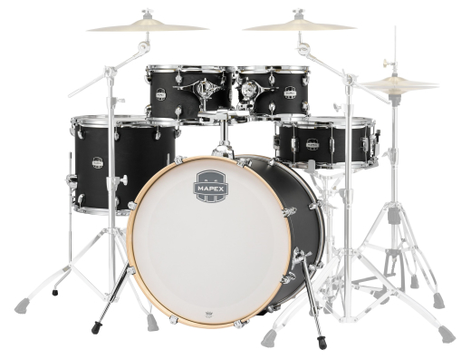 Mars 5-Piece Shell Pack (22,10,12,16,SD) - Midnight Black Lacquer