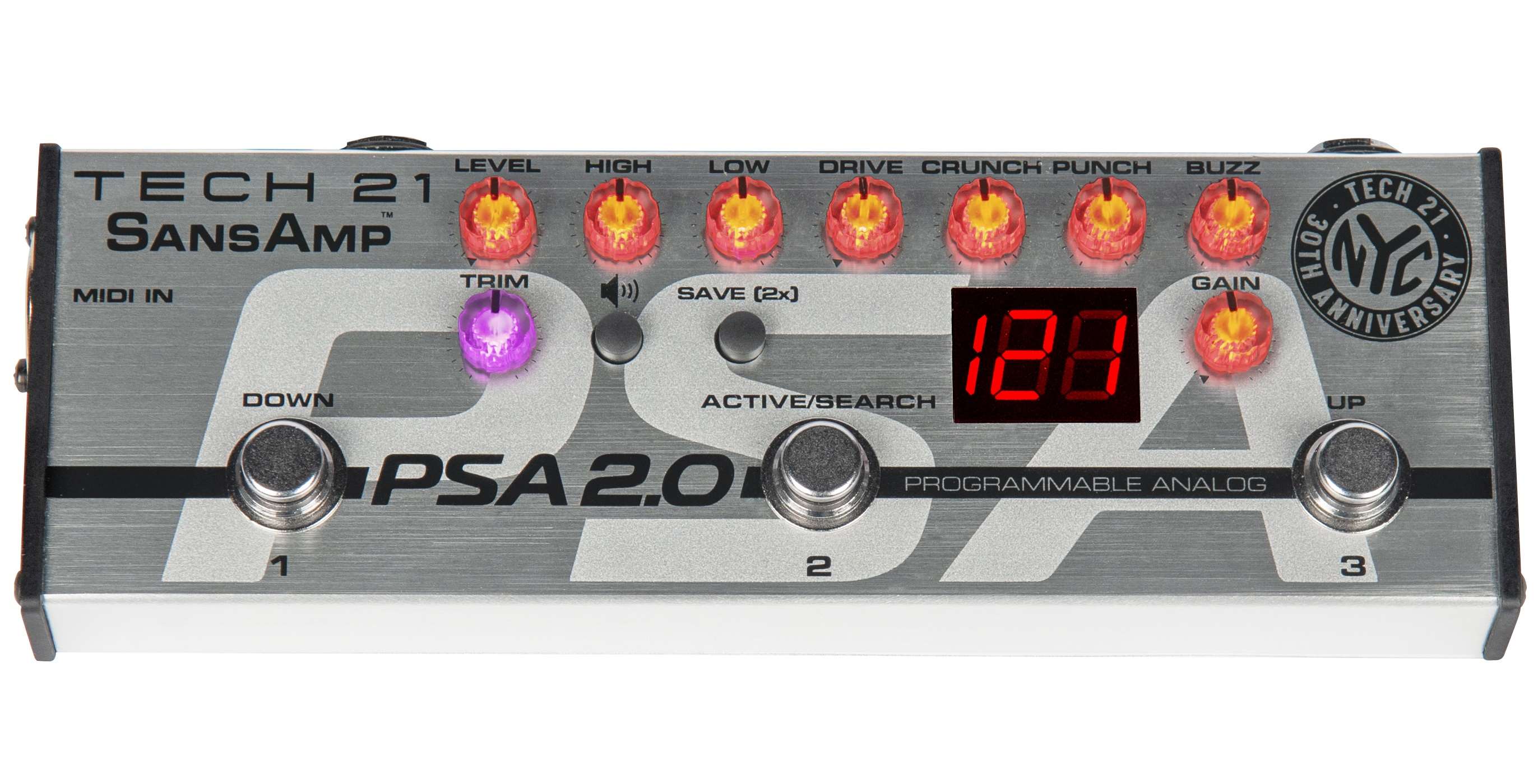 Tech 21 PSA 2.0 Programmable Pre-amp Pedal | Long & McQuade