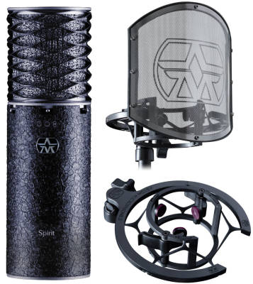 Limited Edition Spirit Black Microphone Bundle with Mount and Shield Filter