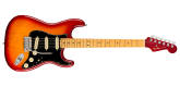 Fender - American Ultra Luxe Stratocaster, Maple Fingerboard - Plasma Red Burst