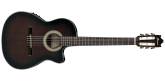 Ibanez - GA35TCE Thinline Cutaway Classical Acoustic/Electric Guitar - Dark Violin Sunburst High Gloss