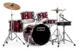 Tornado 5-Piece Drum Set with Cymbals and Hardware (22,10,12,14,16) - Burgundy