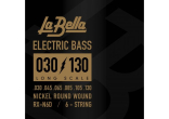 La Bella - RX-N6D Nickel Wound Bass String Set - 30-130