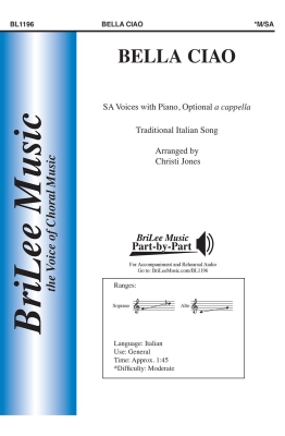 BriLee Music Publishing - Bella Ciao - Italian/Jones - SA Voices