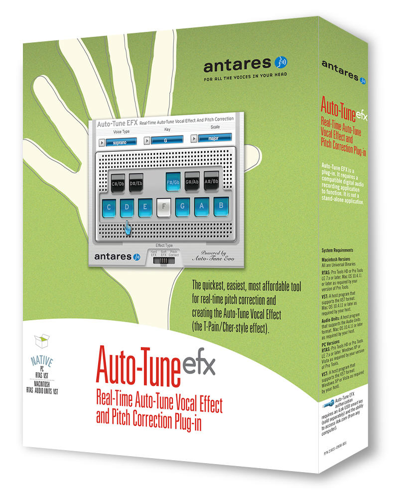 Antares Autotune EFX. Antares auto-Tune EVO Pitch Correcting plugin. Auto tun EFX.