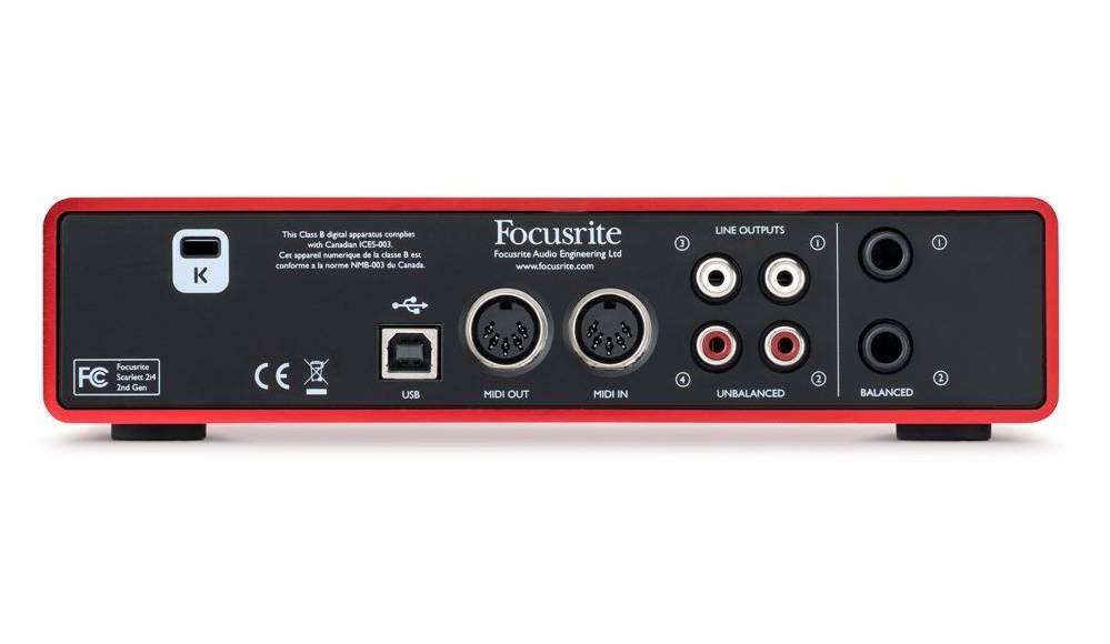 Focusrite Scarlett 2i4 Gen2 - 24/96 2 In, 4 Out USB 2.0 Audio Interface