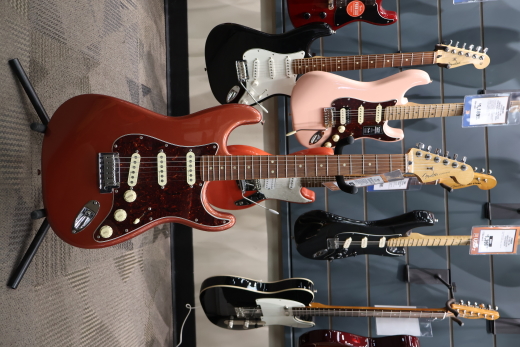 Store Special Product - Player Plus Stratocaster, Pau Ferro Fingerboard - Aged Candy Apple Red