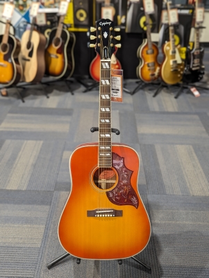 Store Special Product - EPIPHONE INSPIRED BY GIBSON HUMMINGBIRD-CHERRY BURST